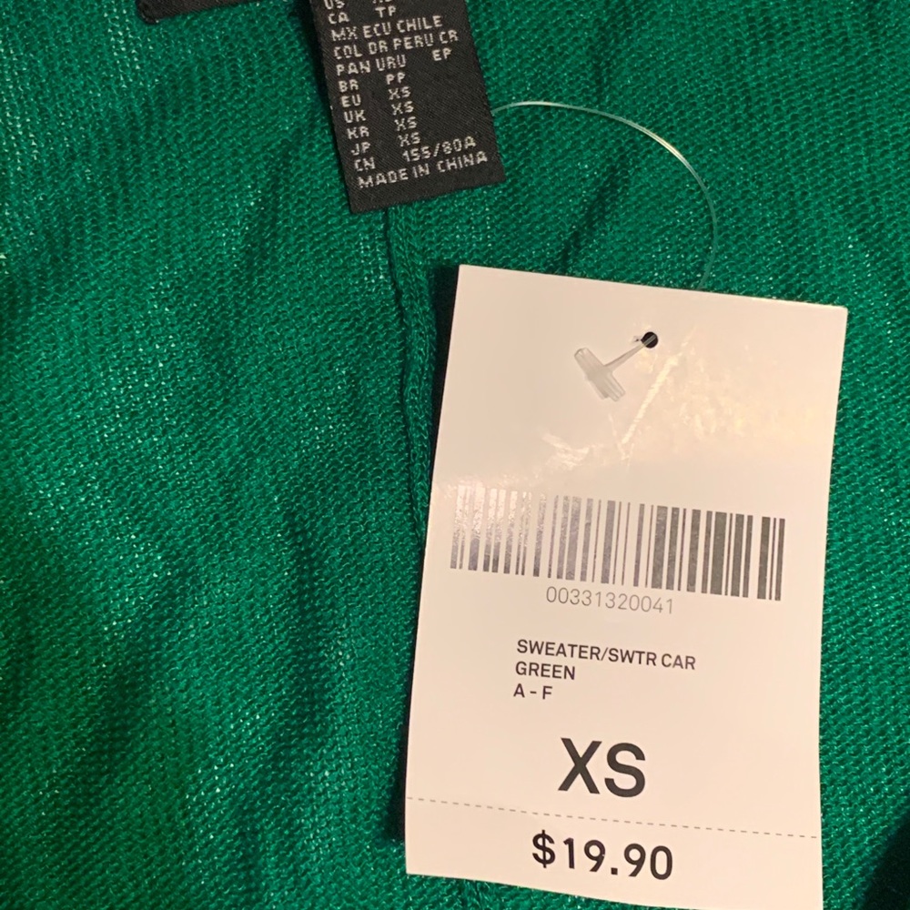 Green wrap sweater - Picture 2 of 2